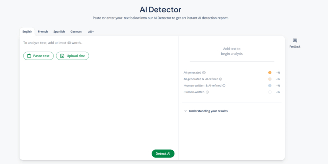 Quilbot AI detection