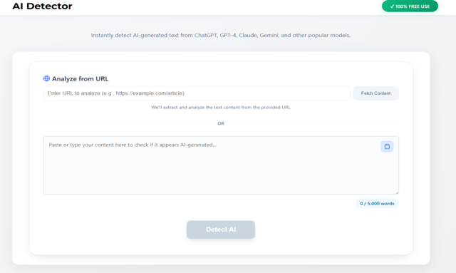 AI Detector Tool