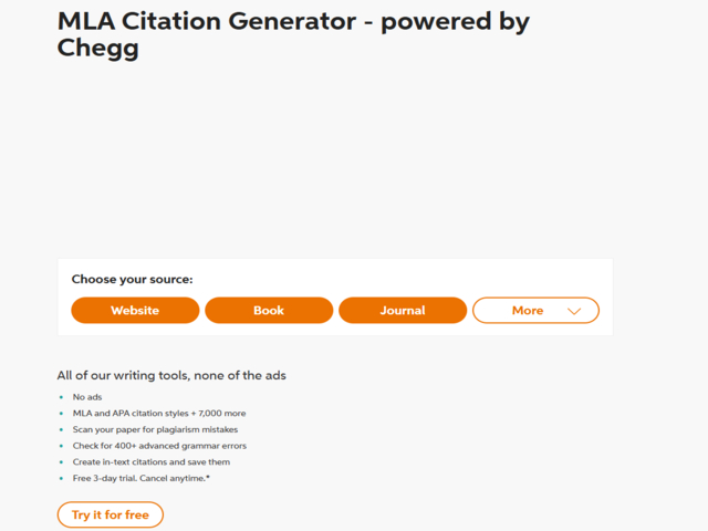 EasyBib AI tool